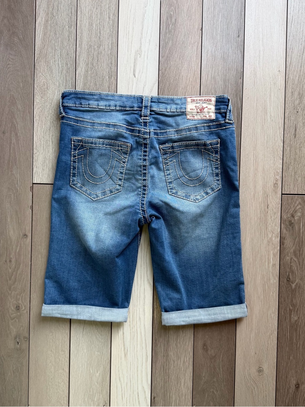 True Religion Riley Big T blue denim bermuda